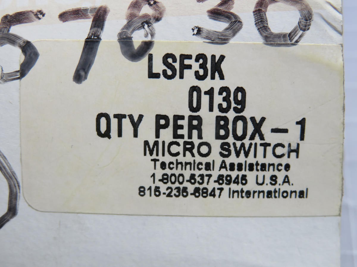 HONEYWELL LSF3K MICROSWITCH T223361