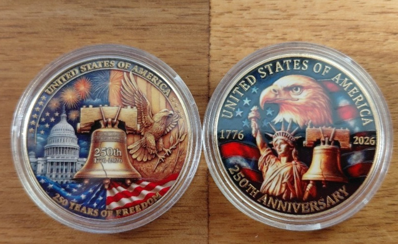 United States 250 Anniversary Challenge Coin Commemorative Collectible H 1-pc