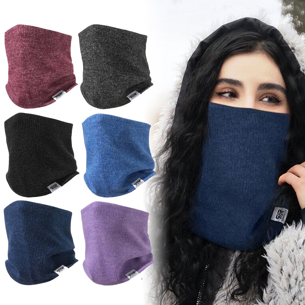 Winter Neck Gaiter Scarf Mask Fleece Snow Neck Warmer Windproof Half Face Hood