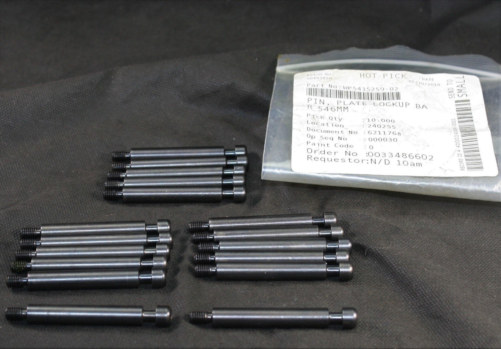 One Air Stamping AS-5435259-02 Pin Lock-Up Bar 546MM 2-7/8" Long GOSS Sunday NEW