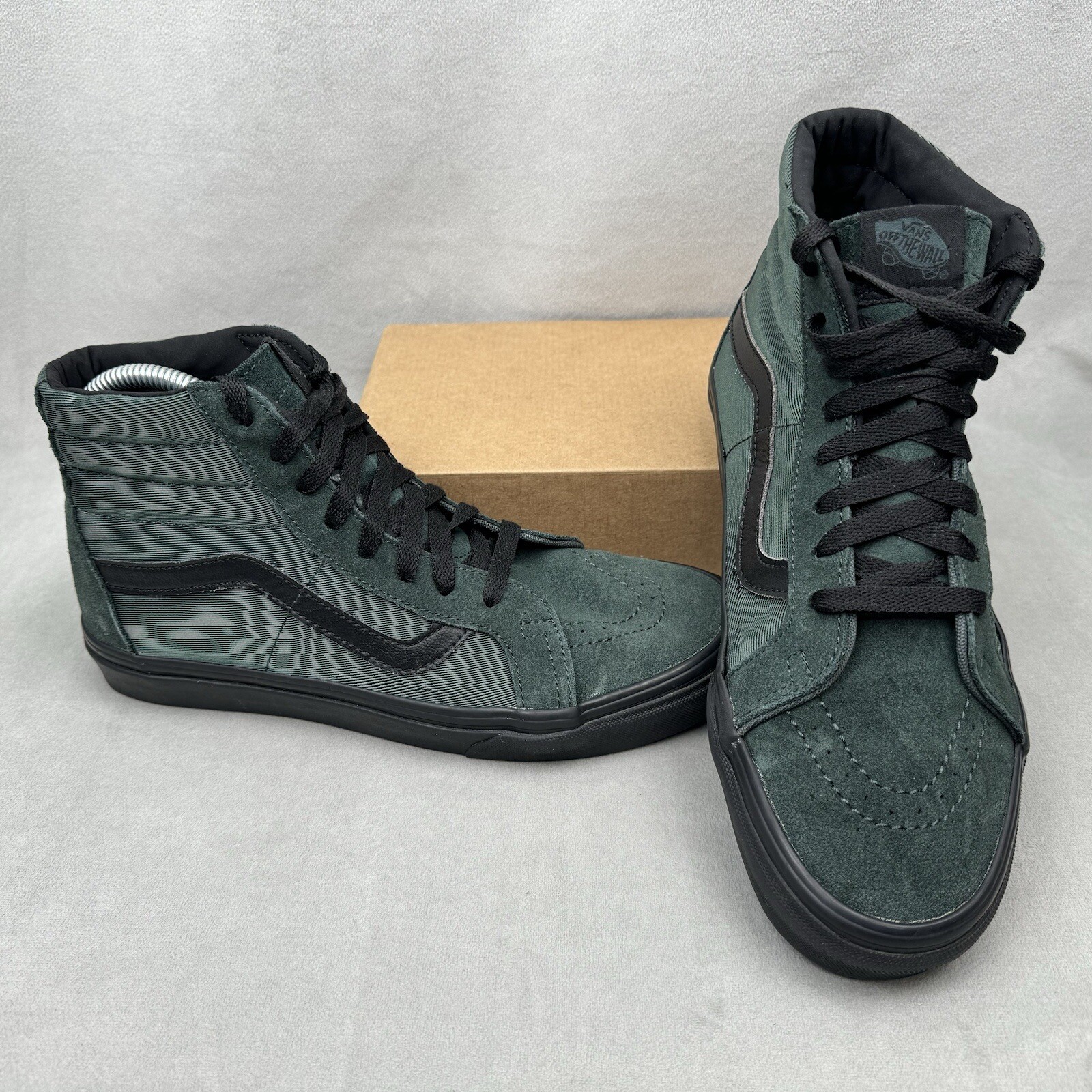 Vans Shoes Mens 8 Women 9.5 Emerald Green Reissue Metallic Twill SK8-Hi Skate