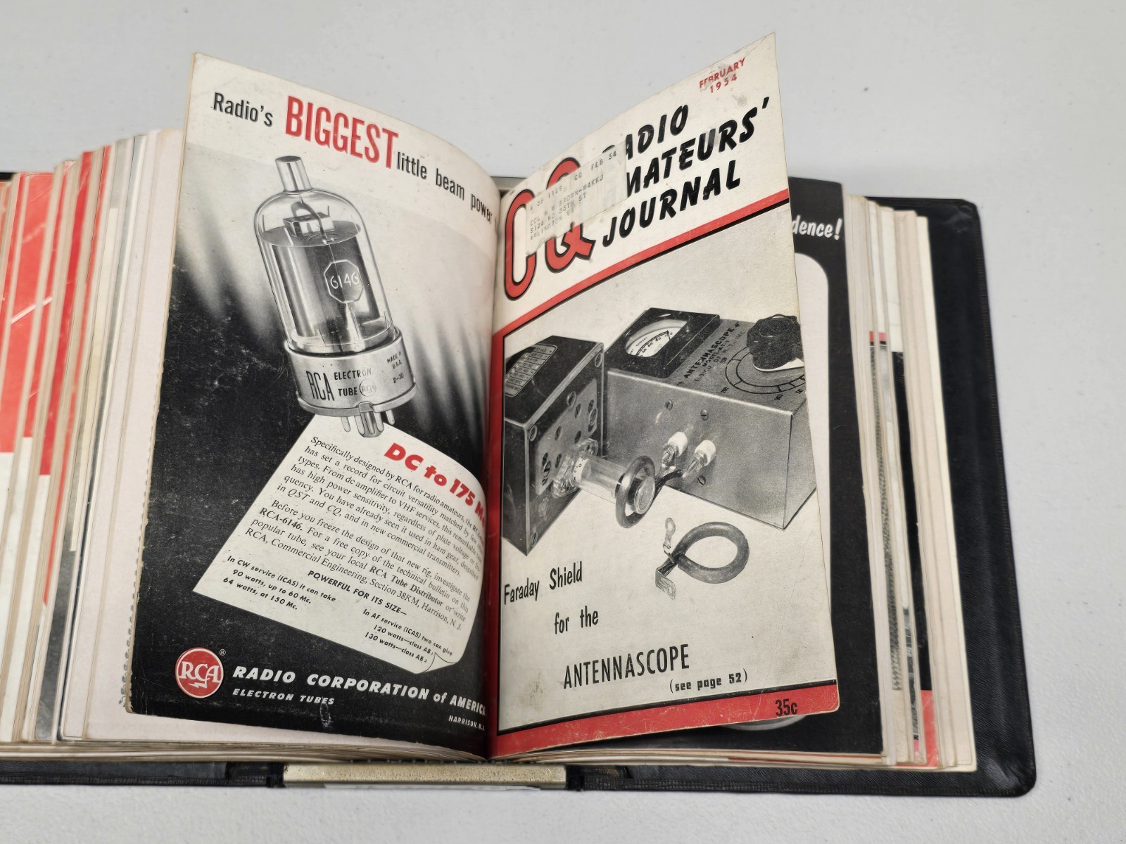CQ Radio Amateurs Journal Magazines 1952-54 18x Volume Set Bound QST Binder READ