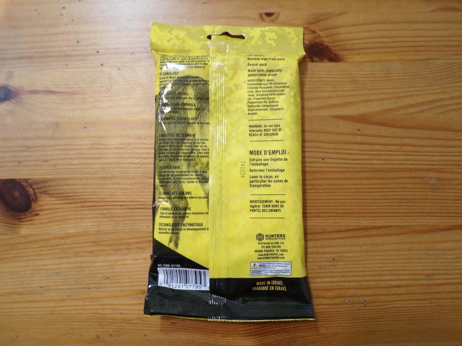 Scent-A-Way Field Wipes Max Odorless