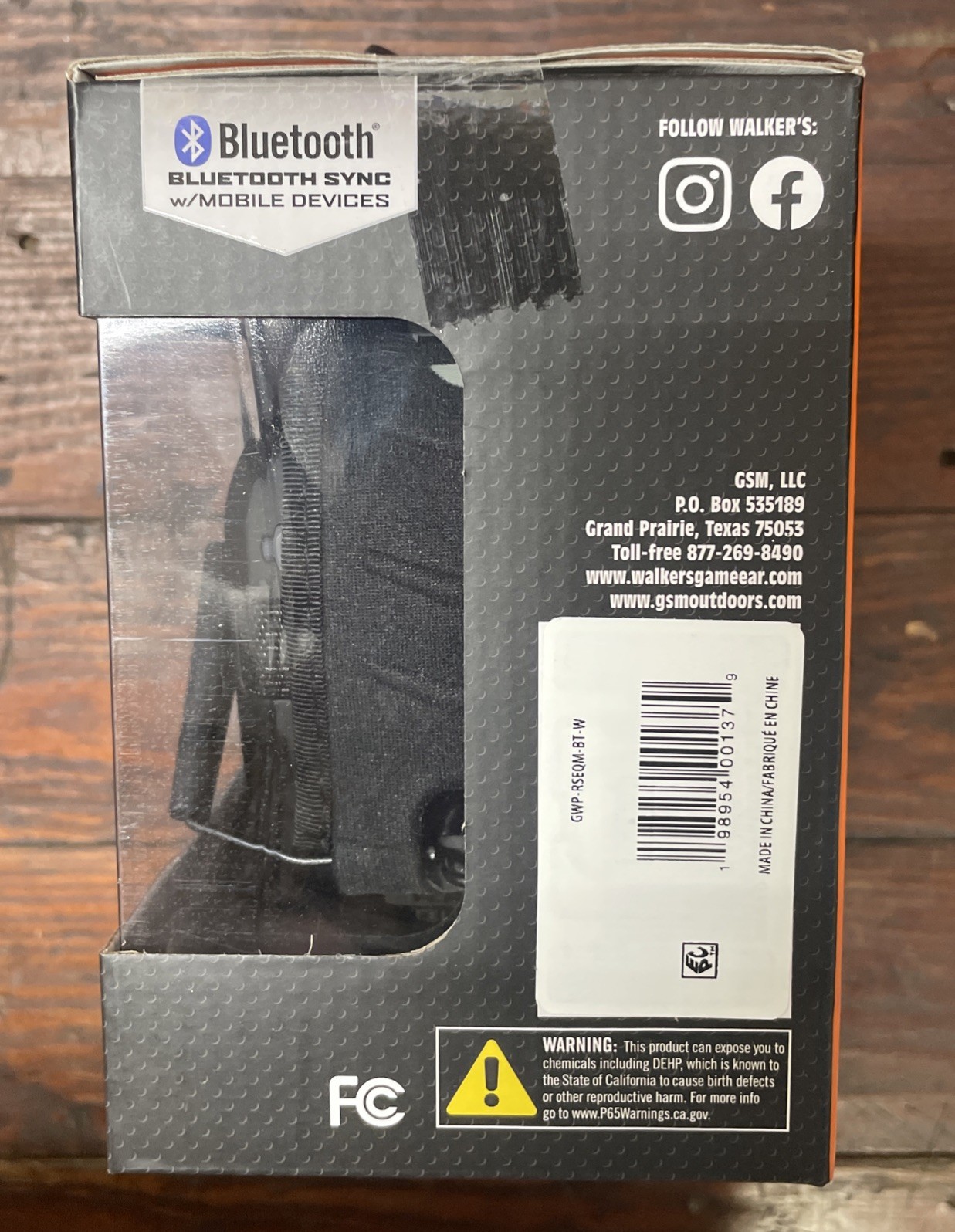 Walker’s Razor Slim Comm Bluetooth Electronic Hearing Protection Muffs Black