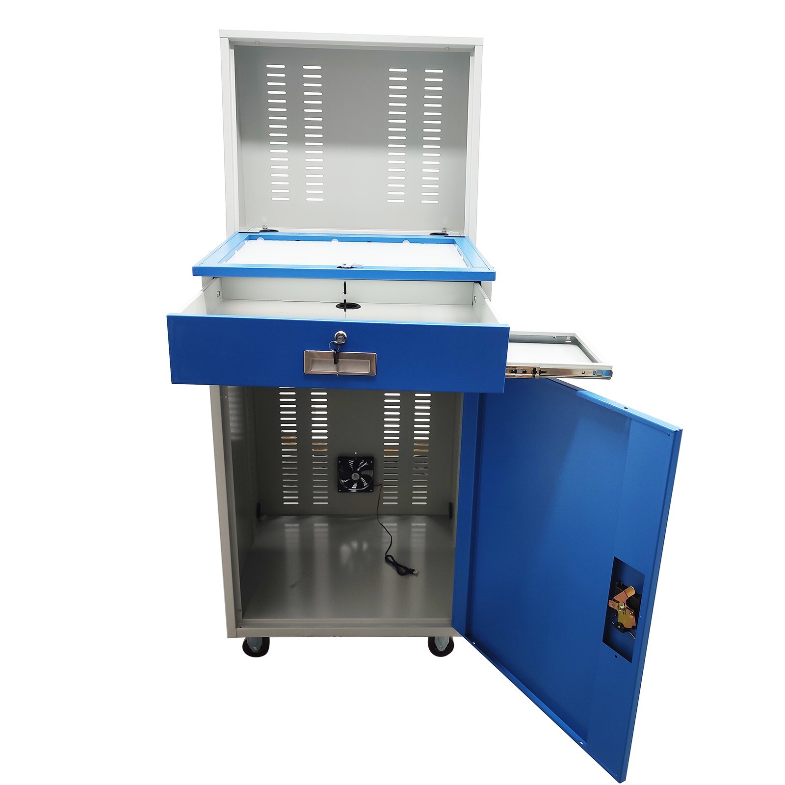 Mobile Security LCD Computer Cabinet Computer Dustproof Anti-theft Cabinet Tools