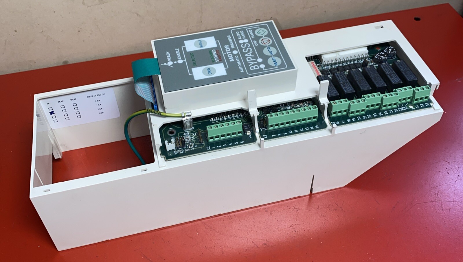 ABB ACH550, 3AUA266001B166 Bypass Control Board -Rev 1, 1F, 600V, 1.5A, Class CC
