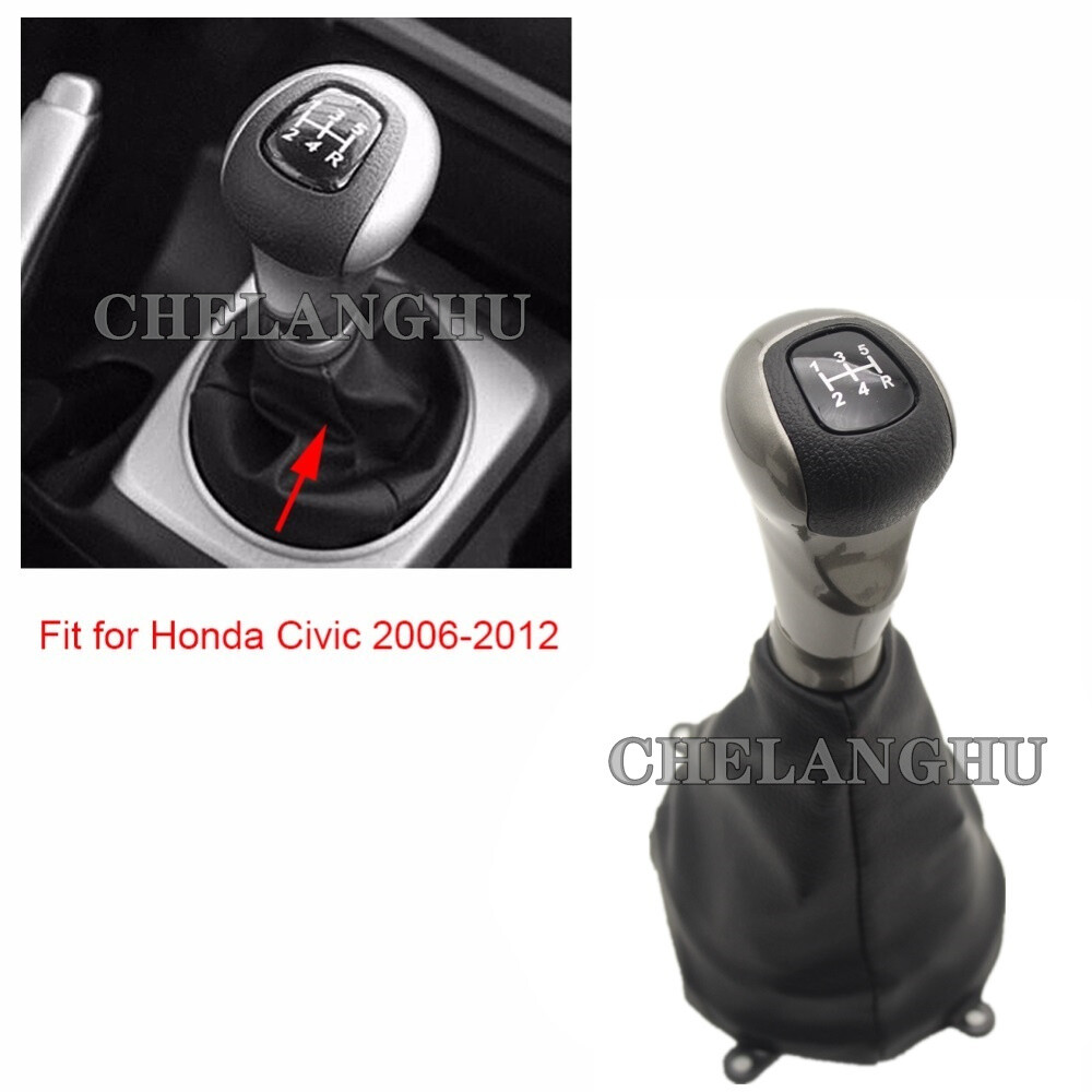 For Honda Civic 2006 2007 2008 2009 2010 2011 5 Speed Gear Shift Knob With Boot