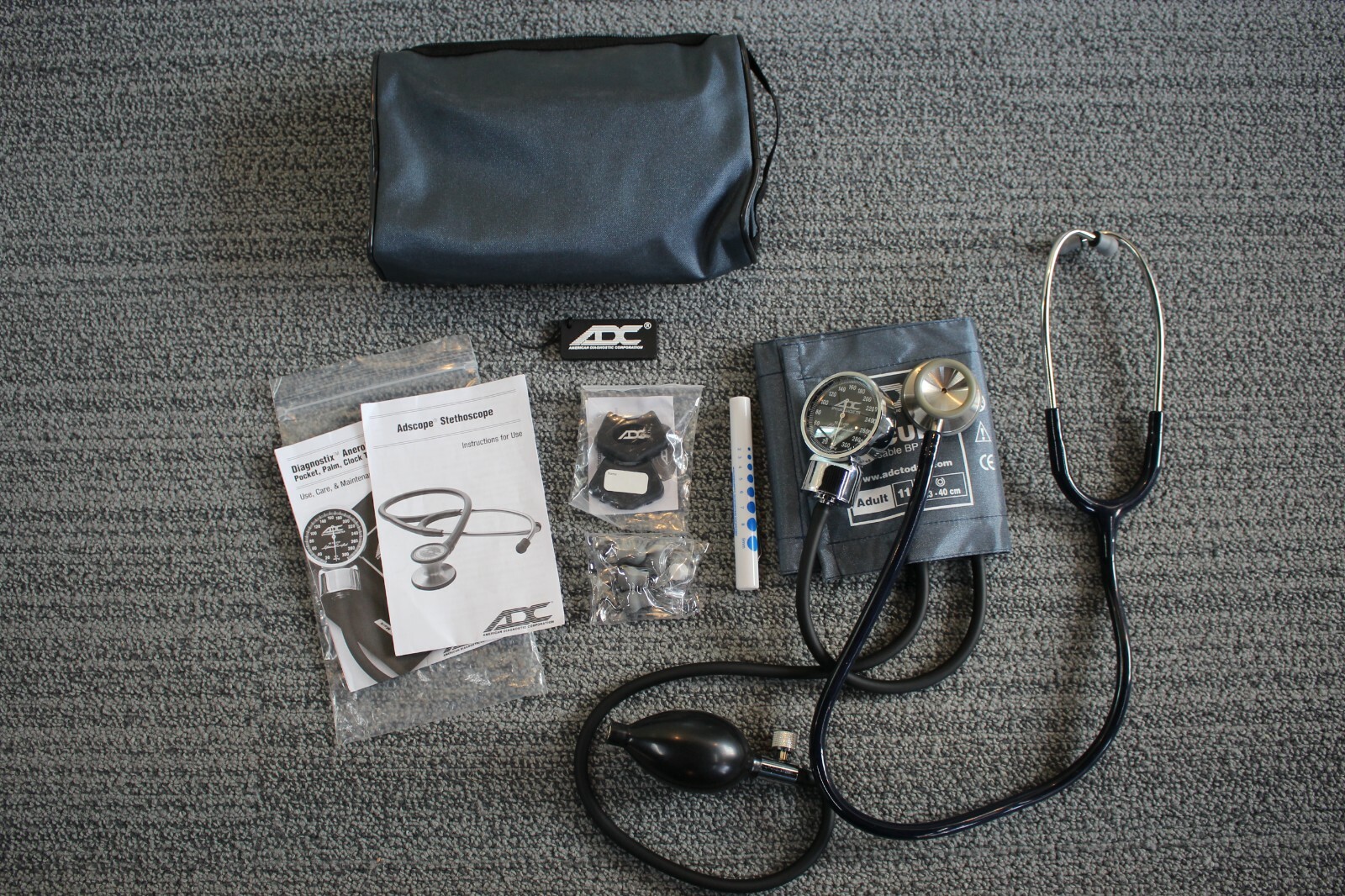 ADC Adscope 603 Clinician Stethoscope & Diagnostix 720 Pocket Aneroid Sphyg