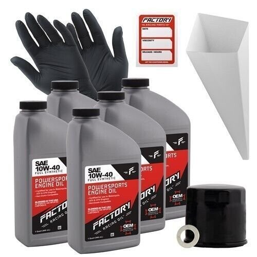 Factory Racing Parts 10W40 5 qt Oil Change Kit For Suzuki GSX1100F/G GSX-R1100