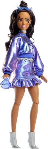 Mattel - Barbie Deluxe Style with Brown Hair in Metallic Blue Outfit [Used Very