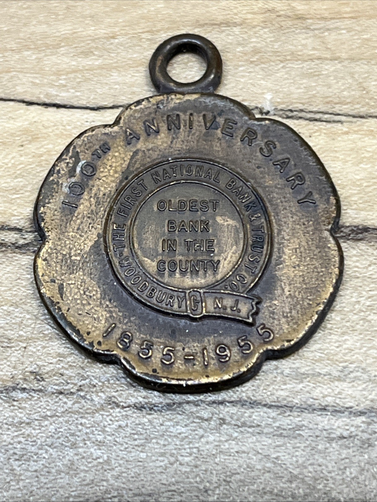 1955 First National Bank & Trust Co. Woodbury, N. J. Key Fob Unlisted *D288