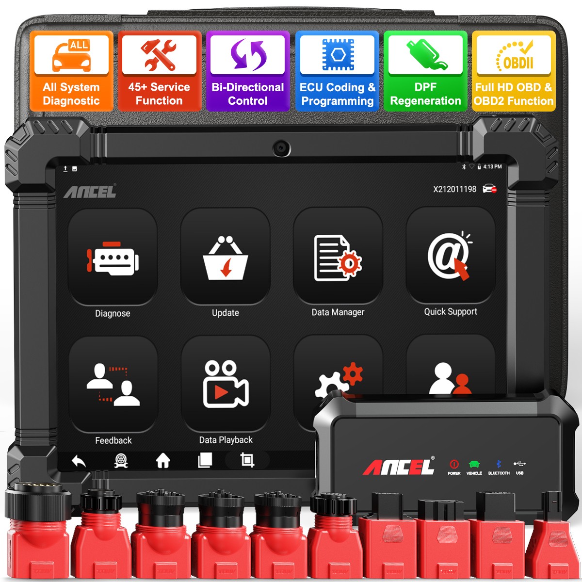 2026 ANCEL X7HD Diesel Heavy Duty Truck Diagnostic Scanner Coding Programming