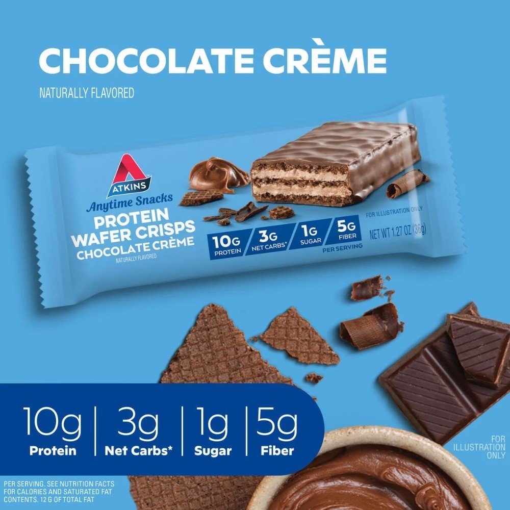 Chocolate Creme Wafers High Protein Low Carb Snack Keto Friendly Treat 5 Count 2