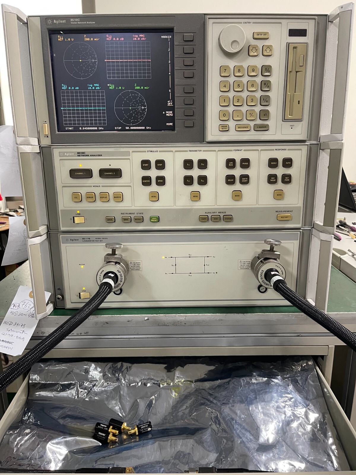 HP Agilent 8510C Vector Network Analyzer System 45MHz - 50GHz , w/HP83651A (LCD)