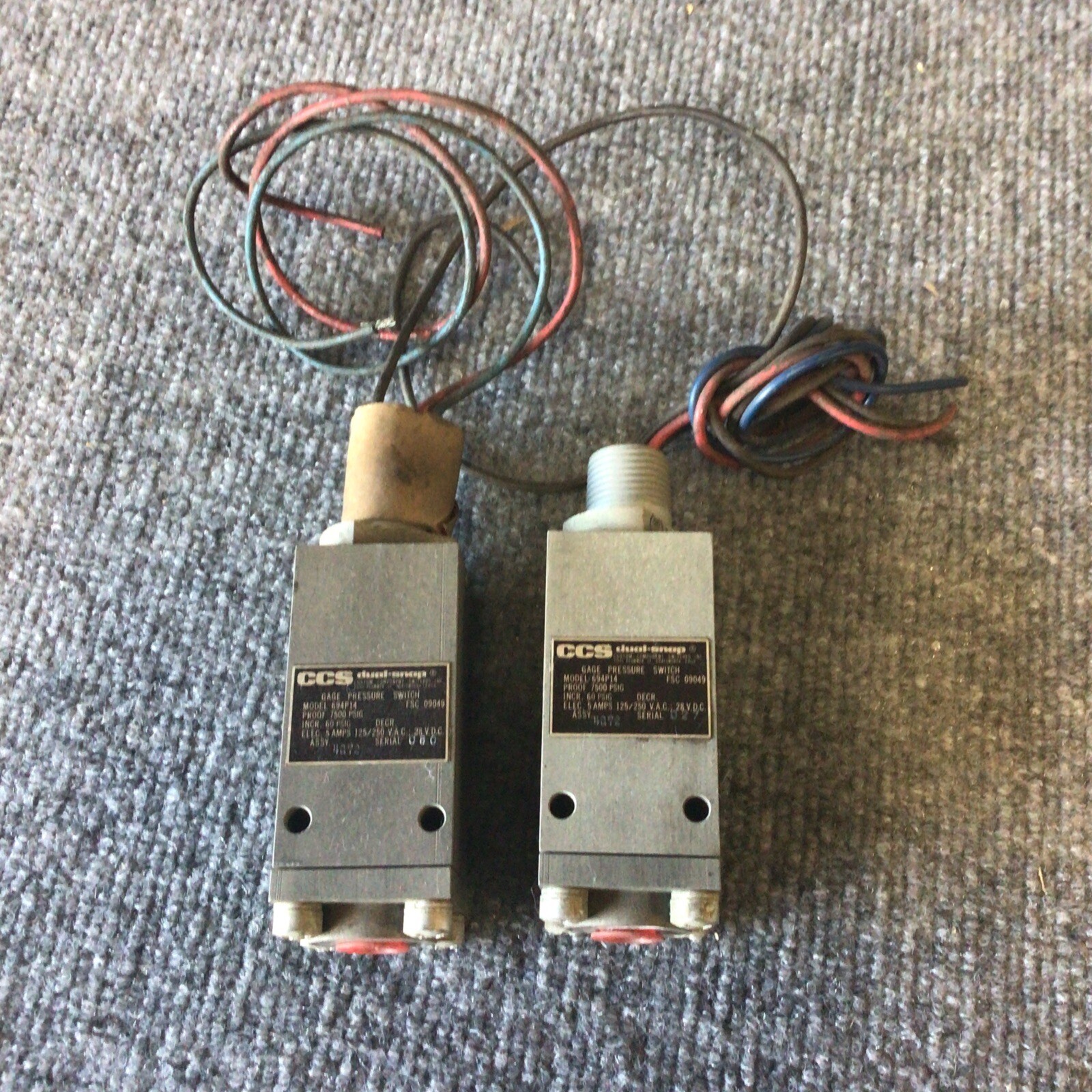 CUSTOM CONTROL SENSORS CCS 694P14 Pressure Switch Used