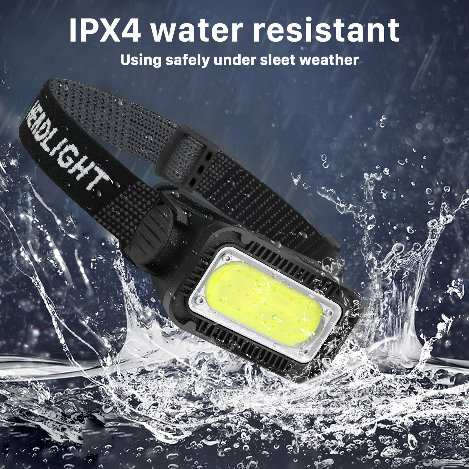 3pcs LED Headlight Lamp Torch CE Camping Induction Headlamp USB Built-in Battery
