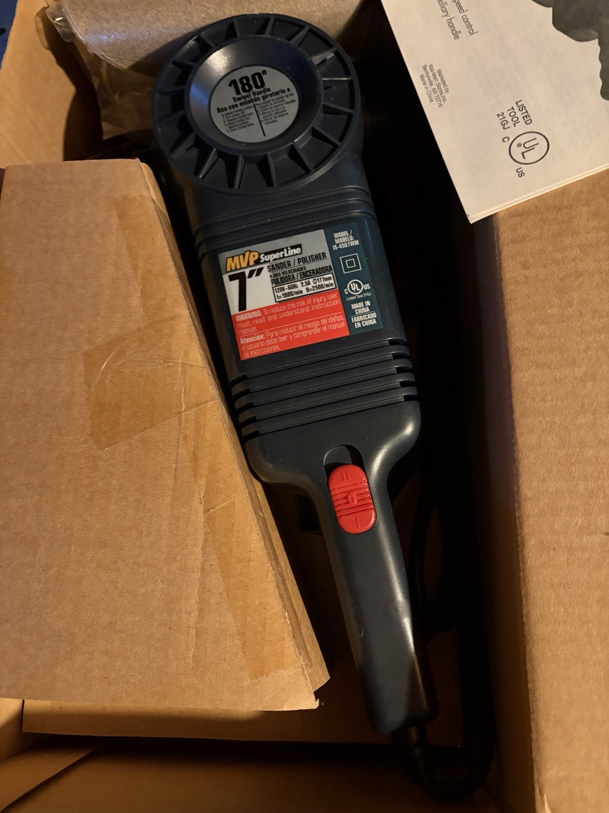 MVP SuperLine 7" Sander / Polisher - Model IS-4507WM - NEW IN BOX