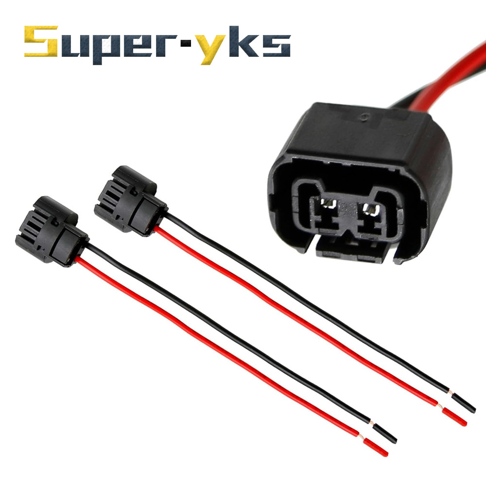 Wire Pigtail Female PS24W 5202 H16 Two Harness Fog Light Bulb Connector Plug Fit