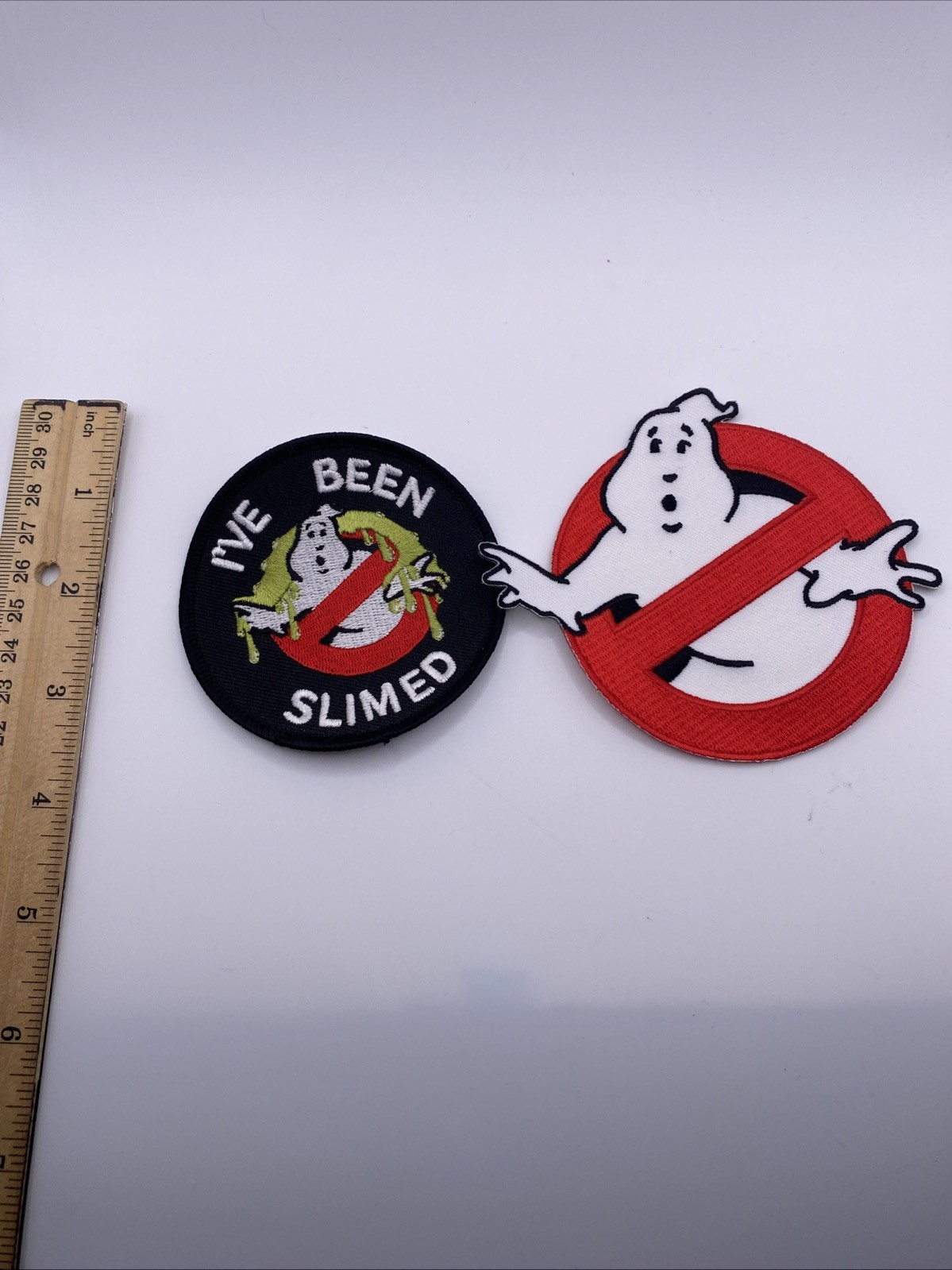 Ghostbusters "No Ghosts" Accurate Movie Version Embroidered Shoulder Patches