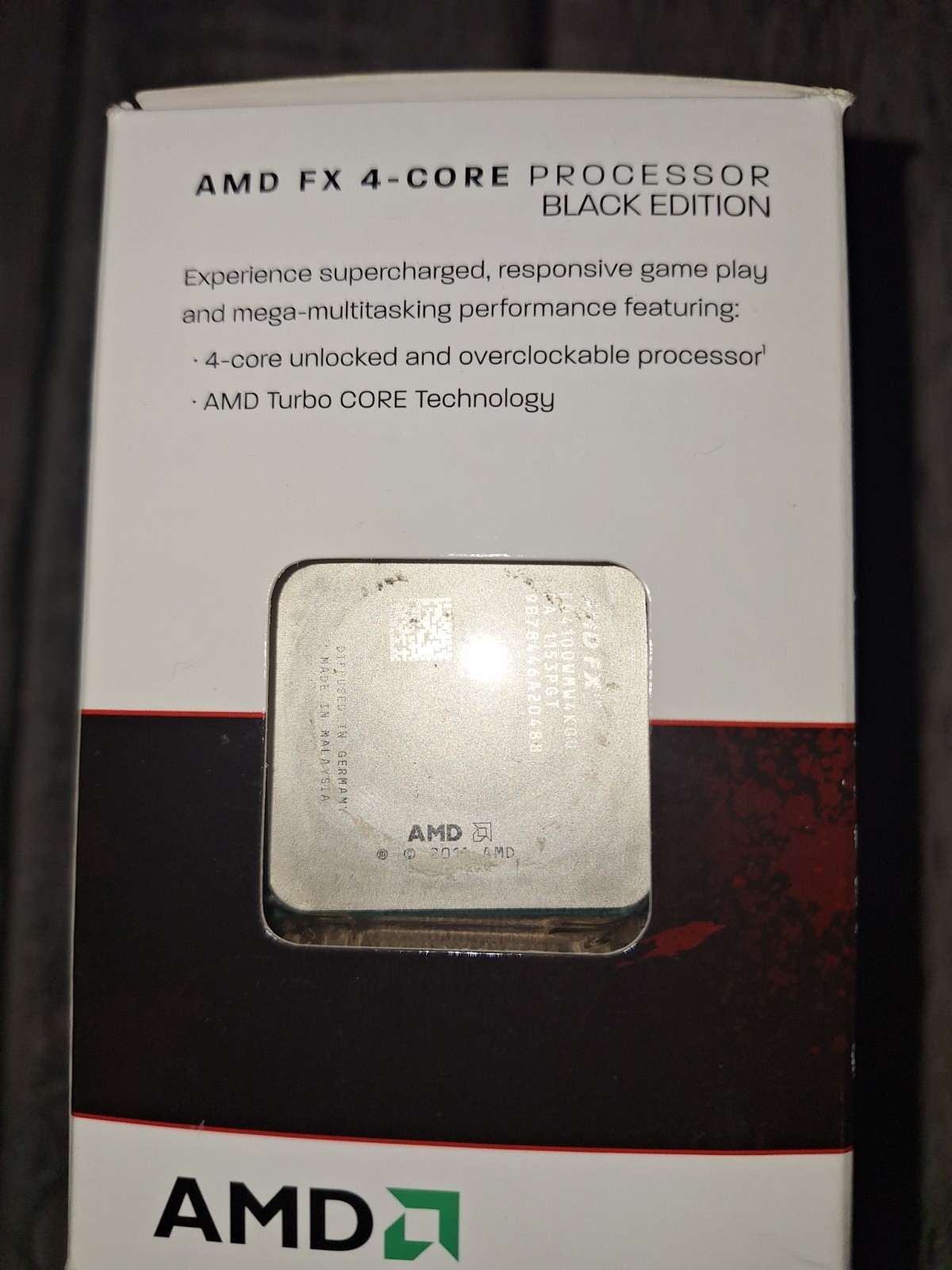 AMD FX-4100 3.6GHz Quad-Core (FD4100WMGUSBX) Processor-Used