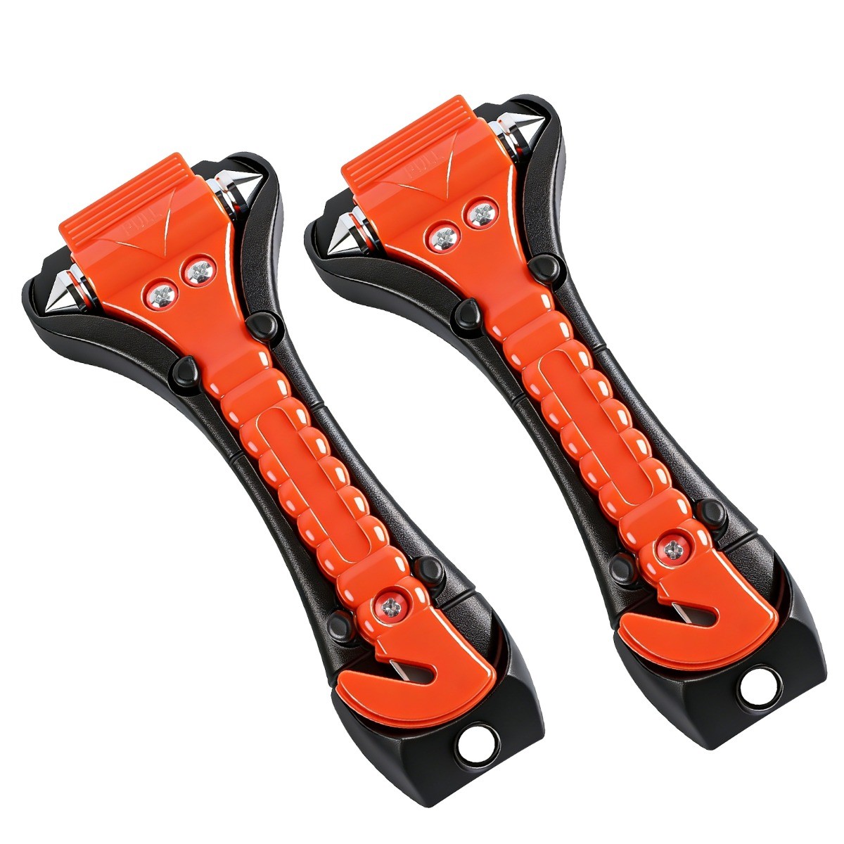 2pc Emergency Window Glass Hammer Car Breaker Tool & Belt Cutter 2IN1 w/ Holder