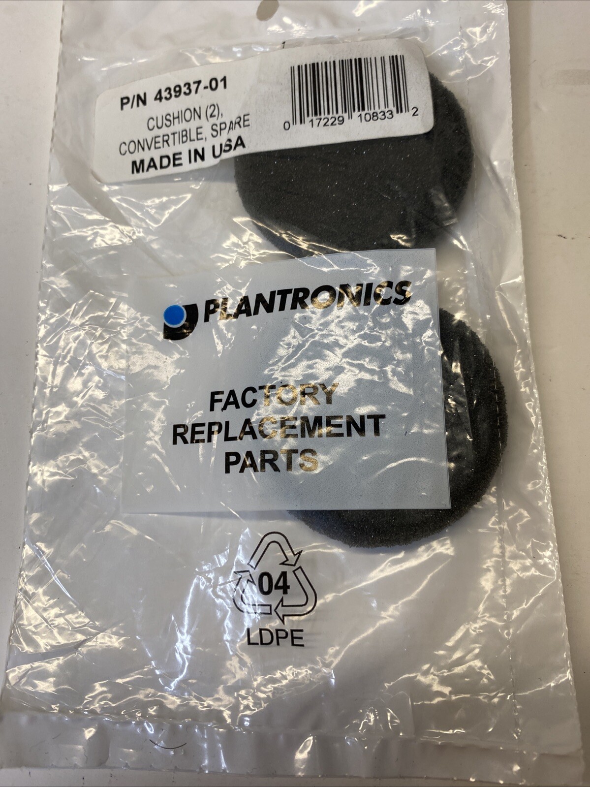 Plantronics 43937-01 Ultra soft Foam Ear Cushion Foam for WH500 W440 W740 DuoSet