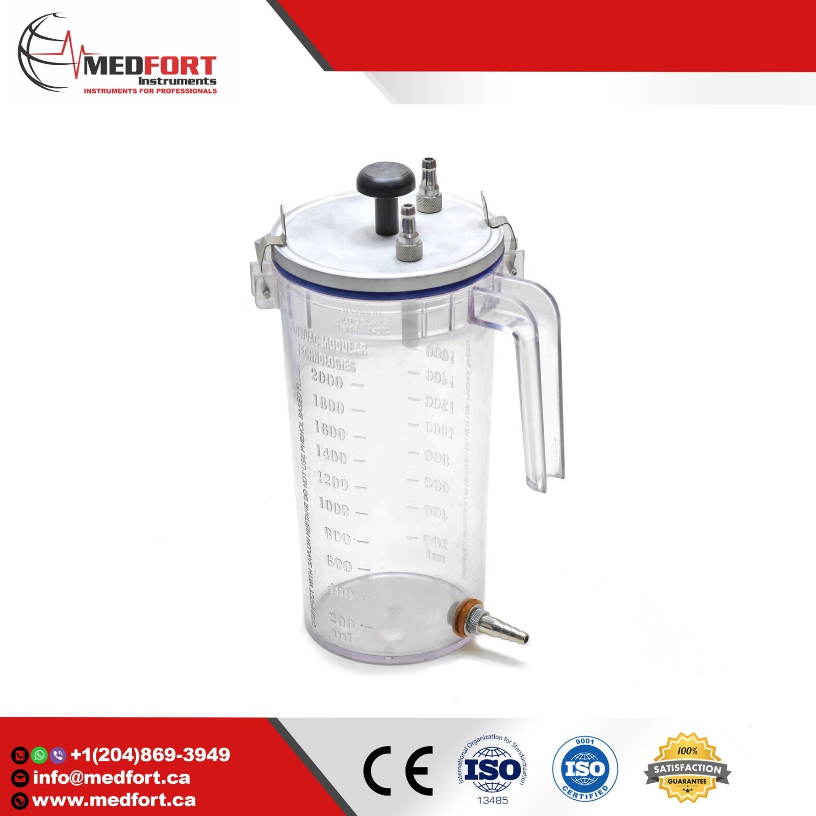 Fat Collection Canister in new design 2000ml Liposuction **FREE Shipping**