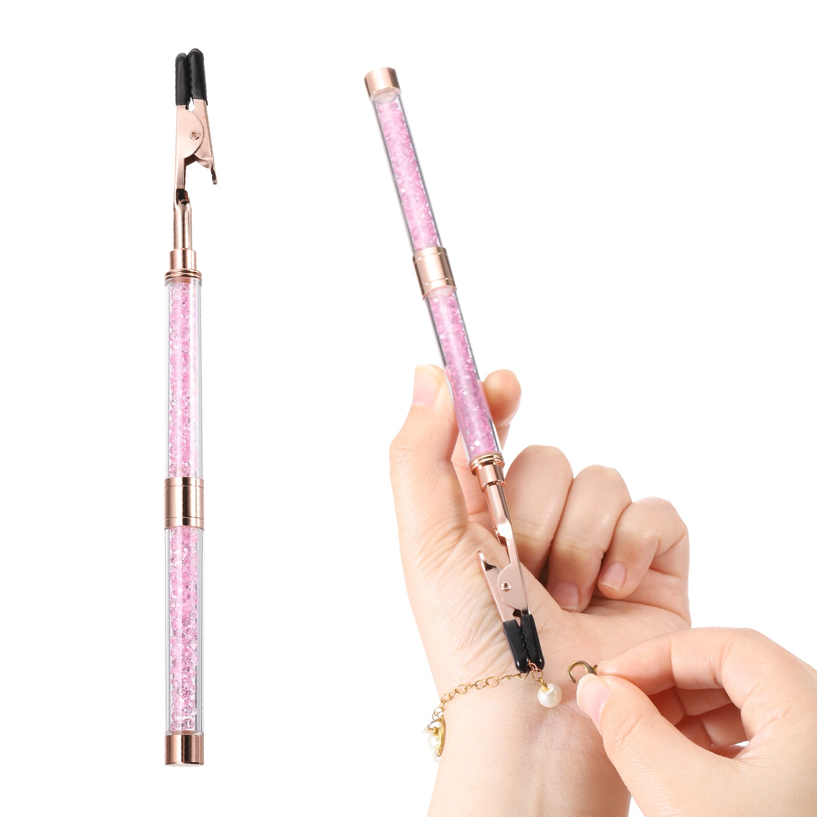 Bracelet Helper Tool to Put on Yourself Pink/Rose Gold