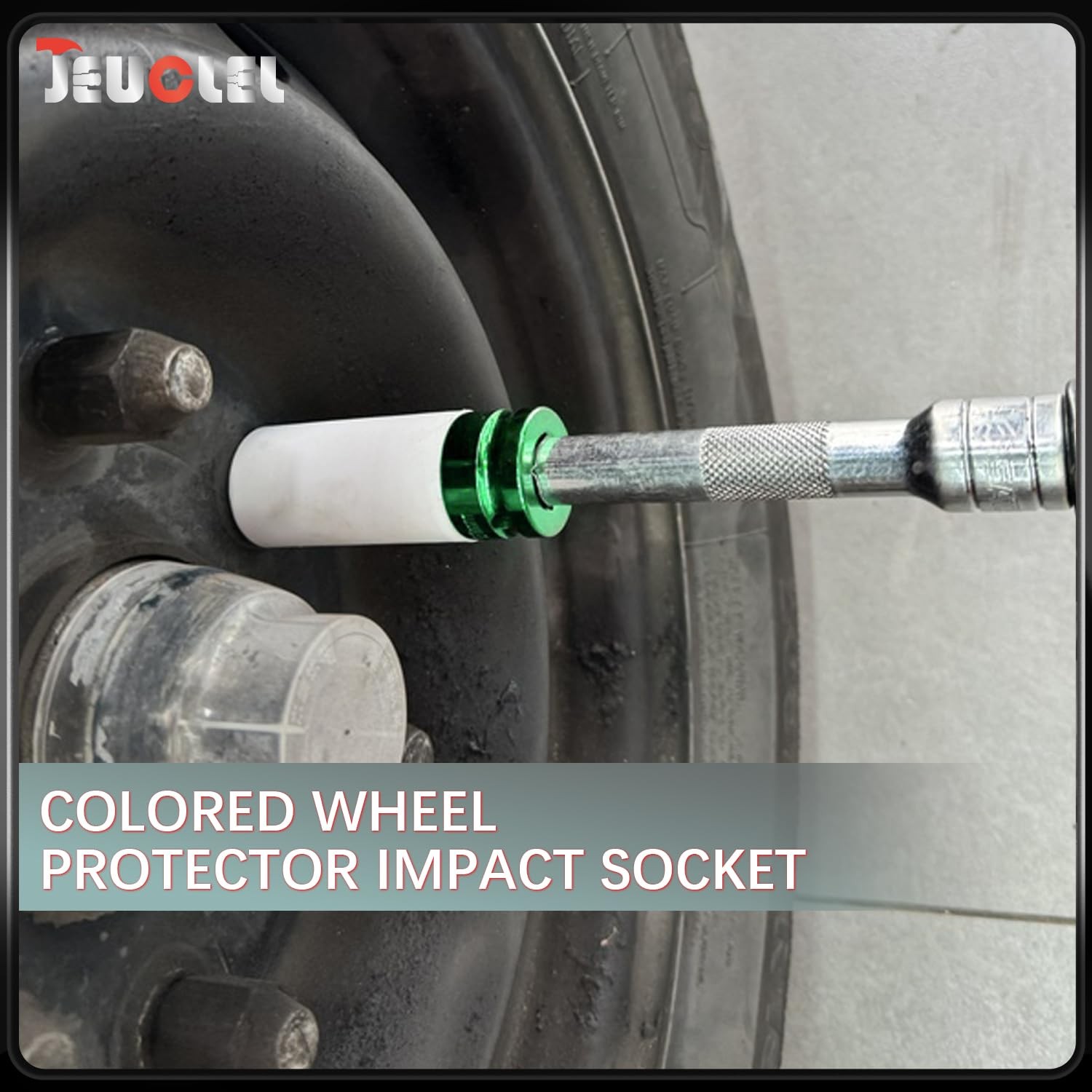 JEUCLEL 22mm 1/2"Drive Wheel Protector Impact Socket, Lug Nut 22MM