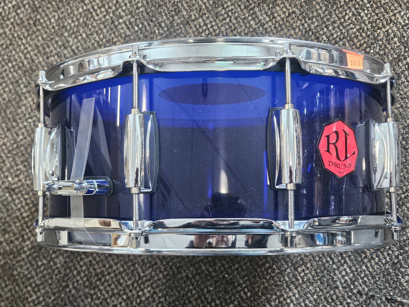 RL Drums Blue Acrylic snare drum