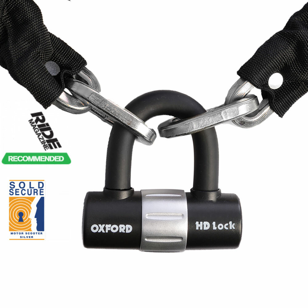 OXFORD H/D 1.5M CHAIN LOCK SOLD SECURE MOTORCYCLE MOTORBIKE SCOOTER SECURITY