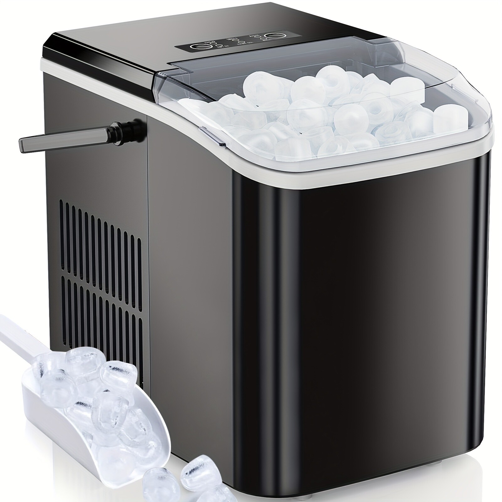 Home Ice Maker Fast, 2 Sizes Bullet - shaped, Self - cleaning for Various Scenes