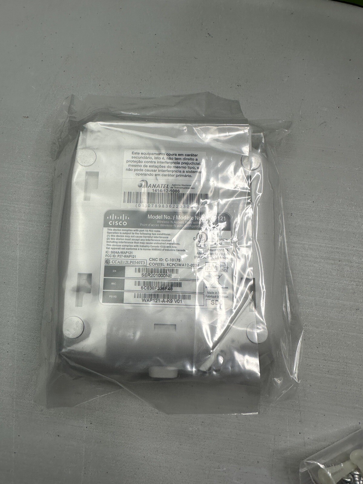 Cisco WAP121 Wireless-N Access Point with Single Point Setup New Opened