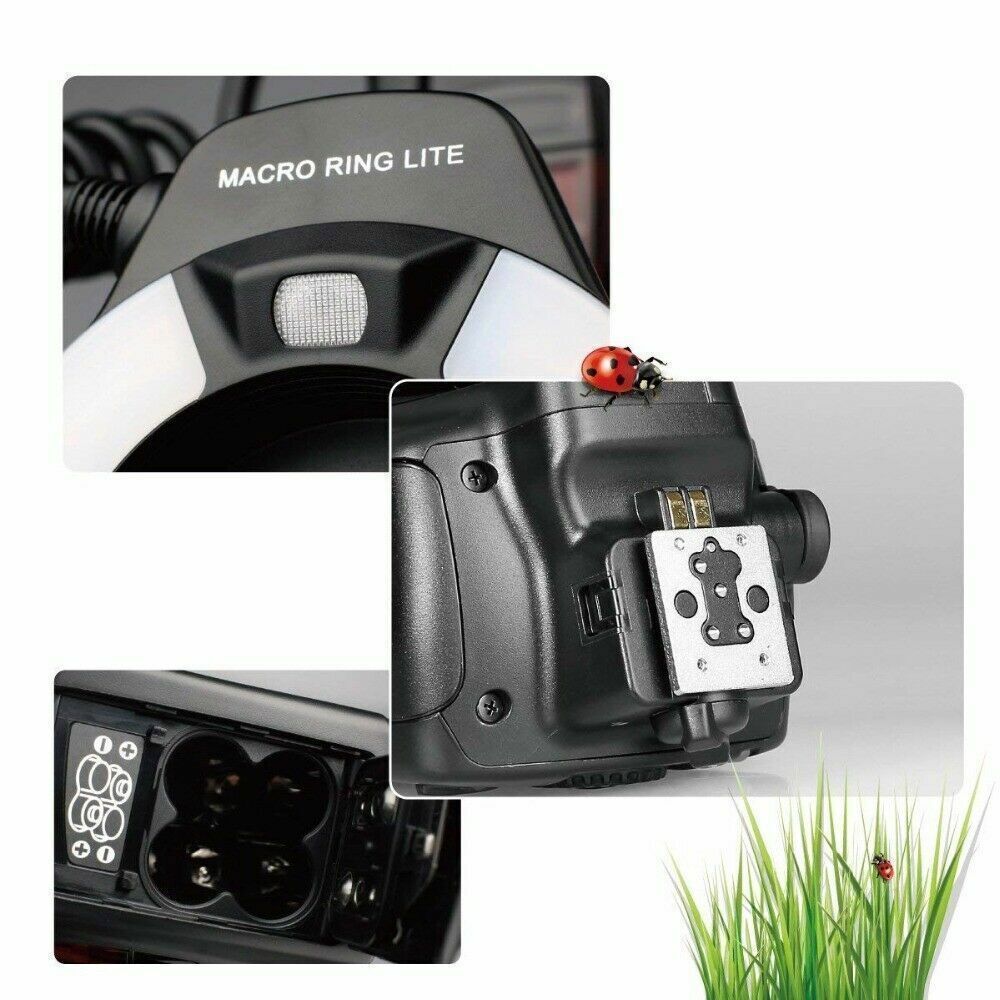 Meike MK-14EXT i-TTL LED Macro Ring Light Flash Speedlite Canon Nikon Camera