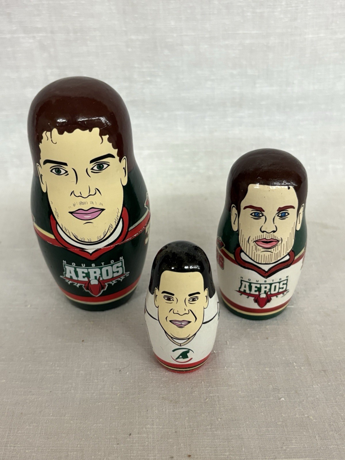Houston Aeros Nesting Dolls #37, 26, 18