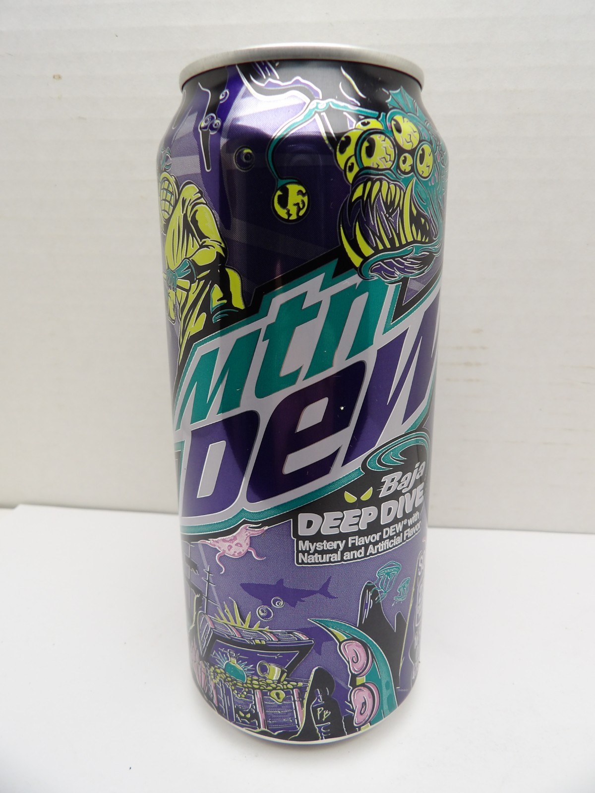 16oz MOUNTAIN DEW BAJA DEEP DIVE ALUMINUM STAY TAB SOD POP CAN