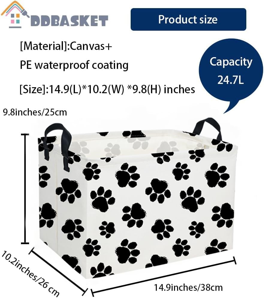 DDBASKET Rectangular Dog Baskets Gift Bins Empty Kids Storage Basket Baby Boy...