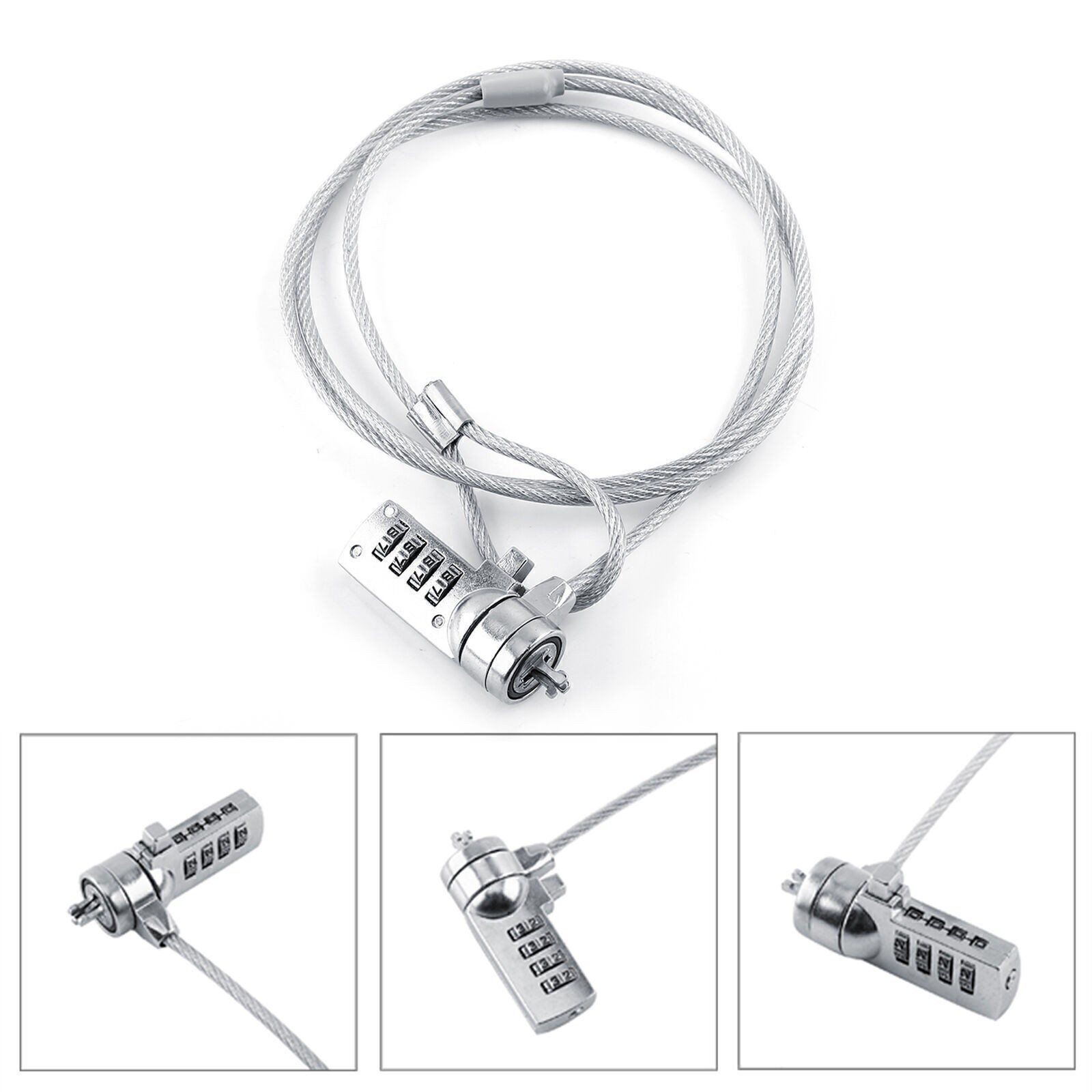 Laptop Combination Security Lock Cable Chain Theft Deterrent 4 Digit Password