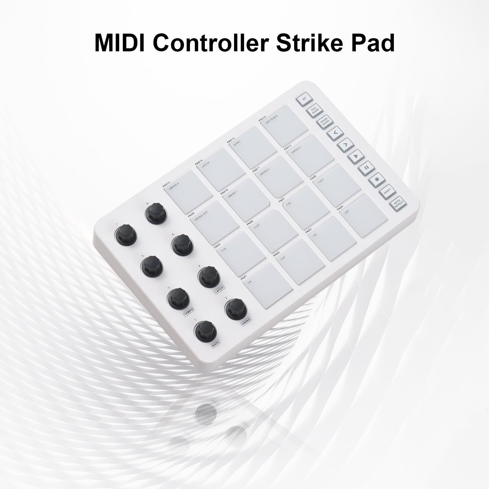 MIDI Controller Strike Pad Midi Drum Pad RGB Backlight MIDI Keyboard BT Connecti