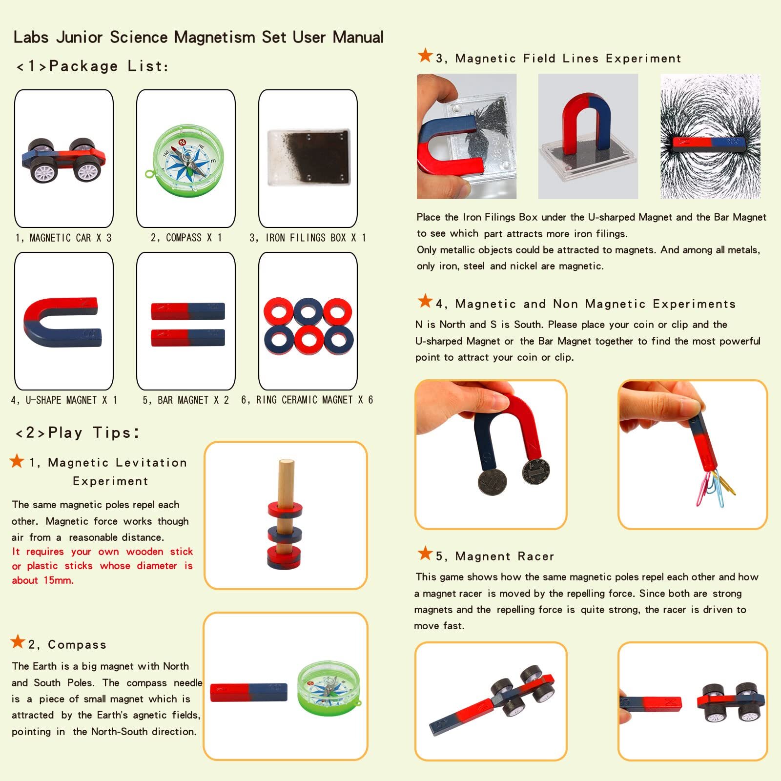 Science Magnet Kits for Kids: Educational Magnet Science Projects STEM Magnets