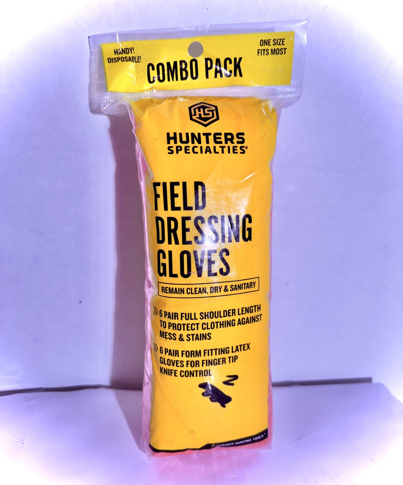 HS Hunter's Specialties Field Dressing Gloves;  6 Pr Wrist, 6 Pr Shoulder; 01059