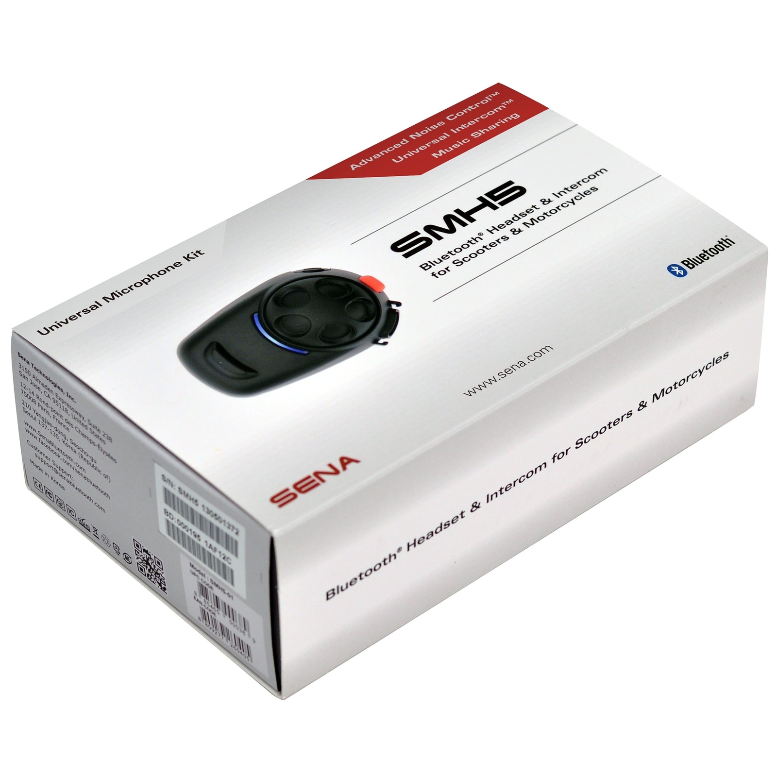 Sena SMH5-UNIV Bluetooth Intercom and Headset with Universal Microphone Kit