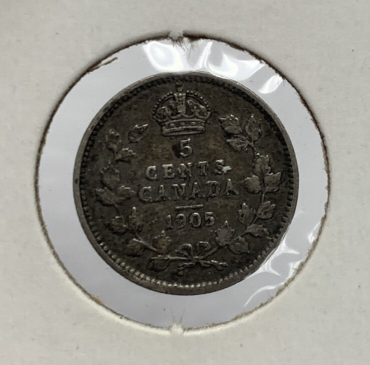 1905 Canada 5 Cent Silver