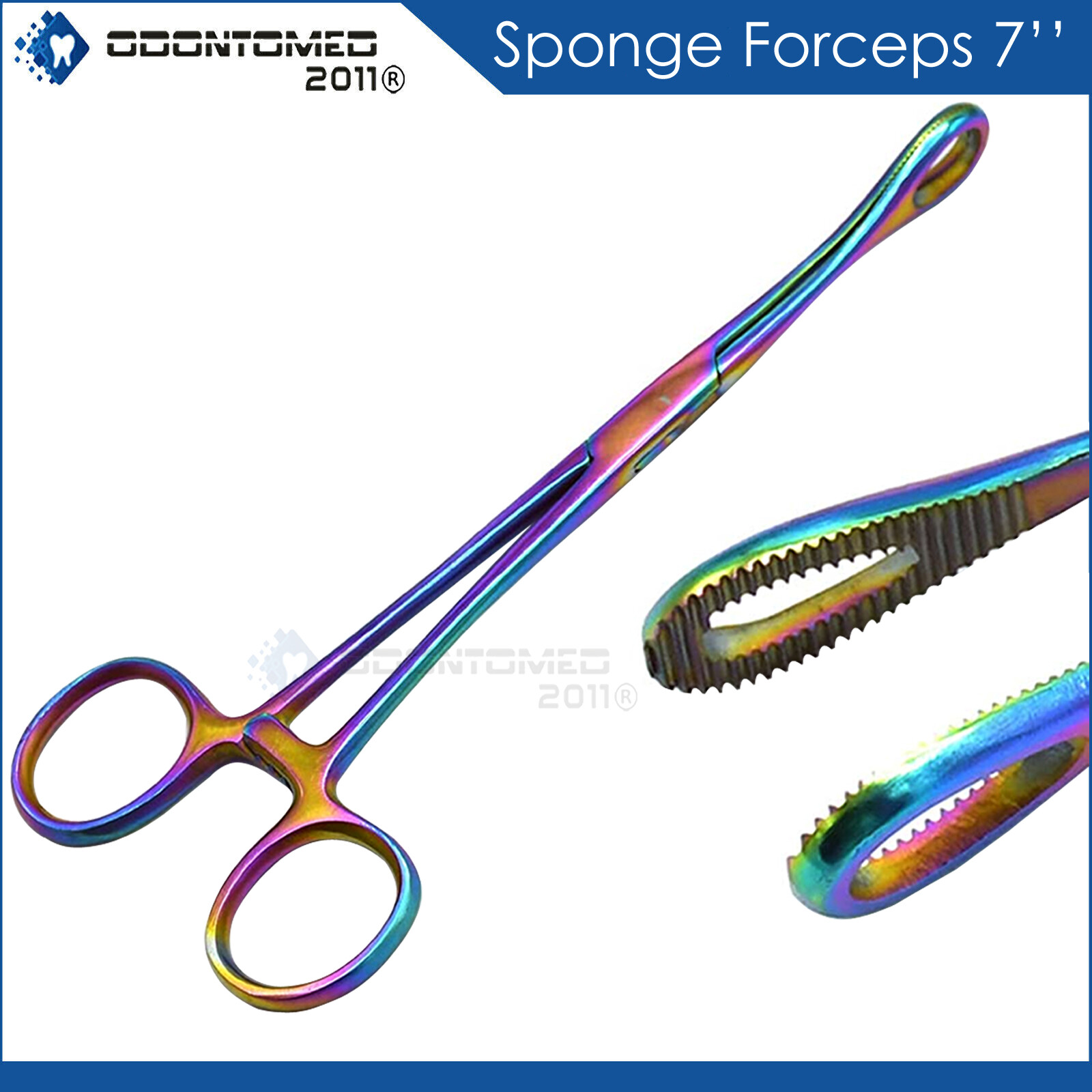 Forester Sponge Forceps Multi Serrated Clamp Piercing Grasping Tattoo Fishing
