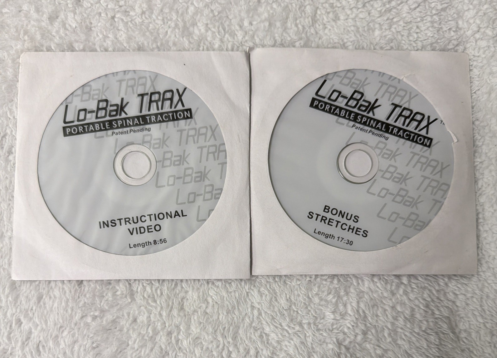 LO-BAK TRAX Portable Spinal Traction Dvds ONLY NIP Sciatica Low Back Pain NEW