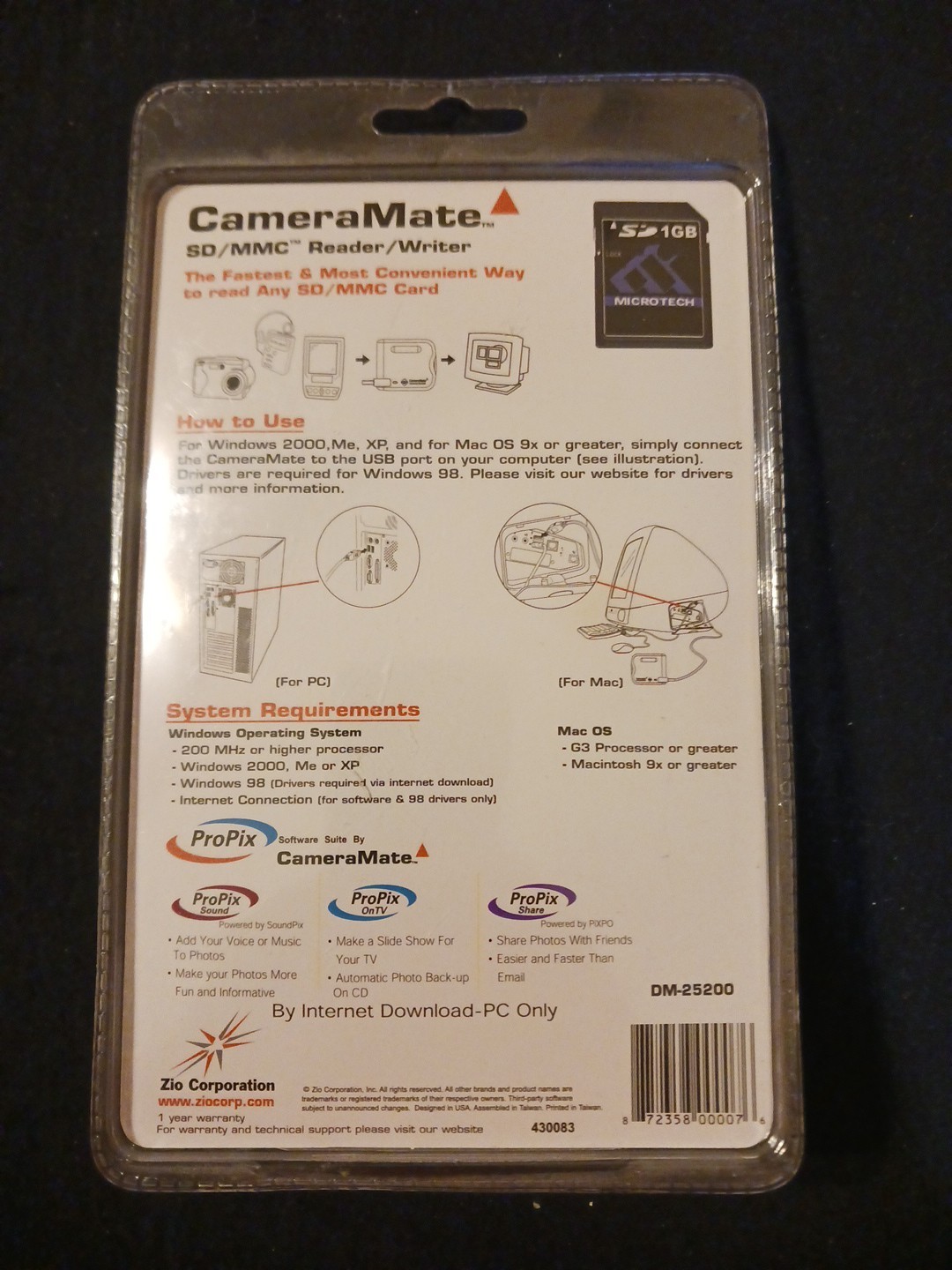 ProPix CameraMate USB SD/MMC Reader/Writer 430086