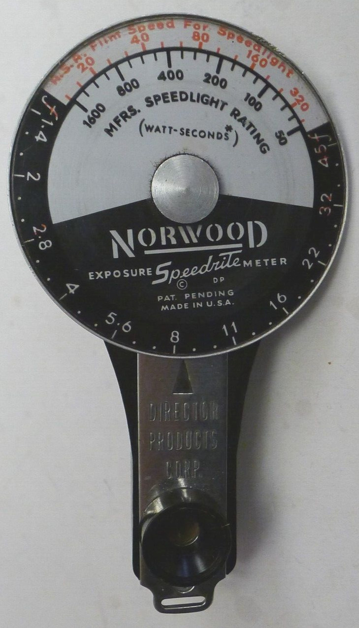 Norwood Flashbrite & Speedrite Exposure Light Meters +1 with Leather Case