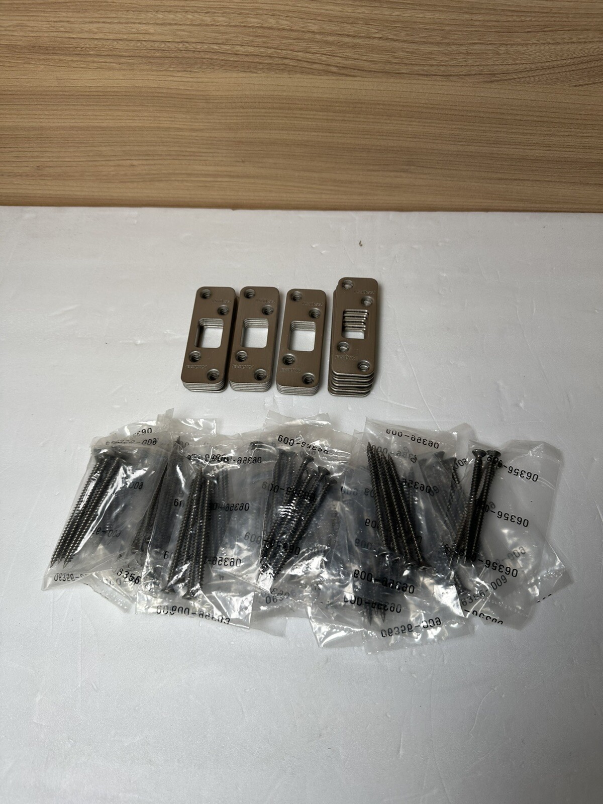 Lot Of 20 KWIKSET DEADBOLT STRIKE (3” SCREWS) NICKEL PLATE 83223