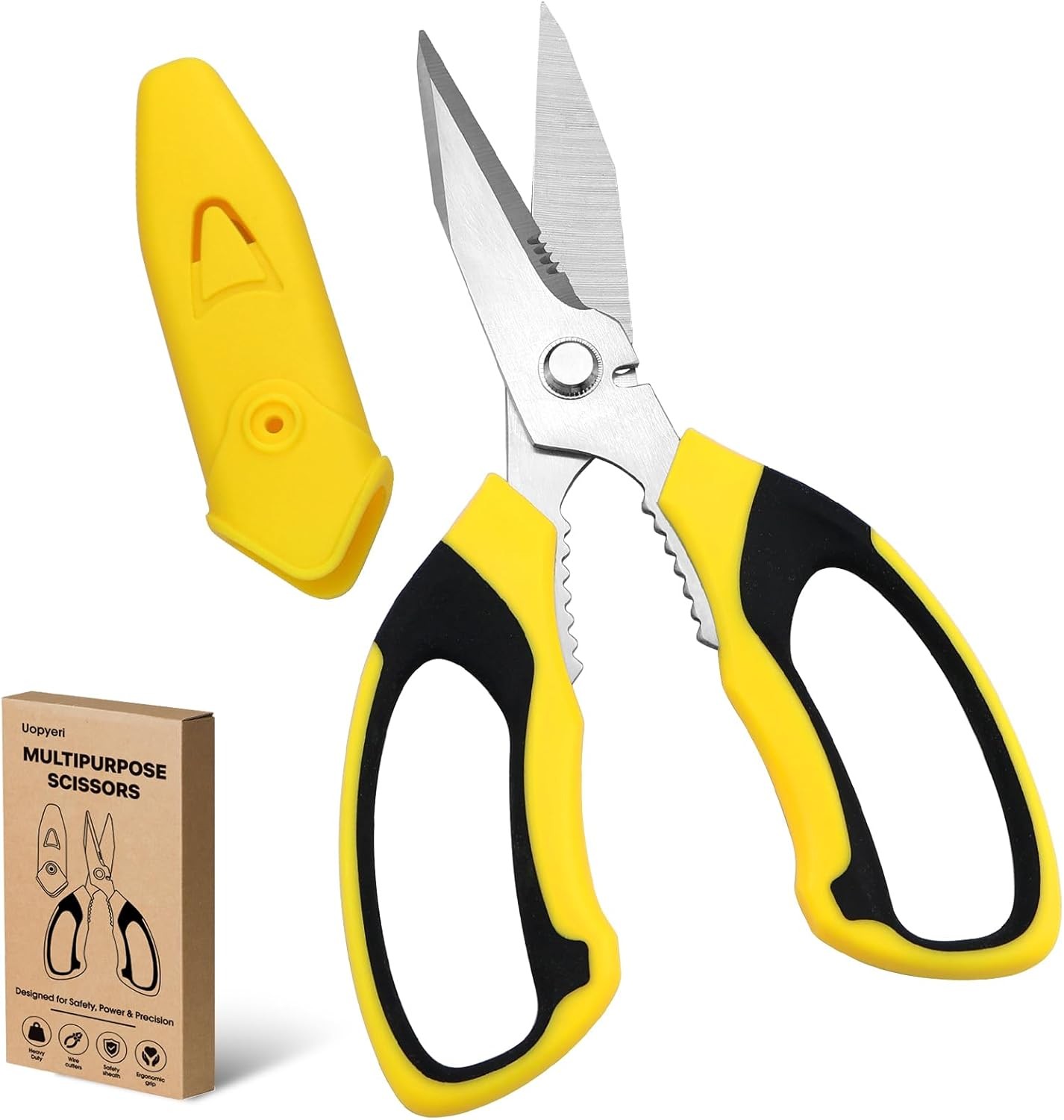 8 Inch Utility Scissors for Kitchen, Office, Craft & DIY – Heavy Duty