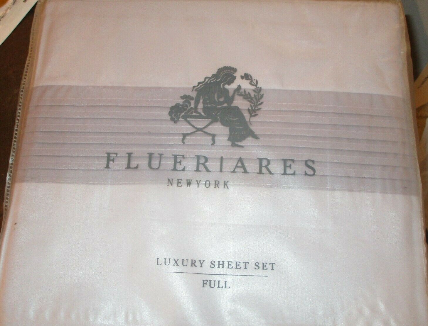 FLEUR ARES GRAY FULL LUXURY SHEET SET  NEW